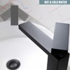 Bathroom Sink Faucet, Matte Black Tall Vessel Sink Faucet, Single