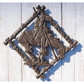 Ebros Gift Rustic Western Native Indian Warrior End Of Trail Cast Iron Wall Trivet Decor