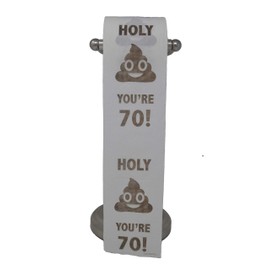 Printed TP Holy Poop You're 70 Printed Toilet Paper Gag Gift – Happy 70th Birthday Funny Toilet Paper For Best Prank, Surprise, Bathroom Decor, Novelty Bday Fun Gift For Men or Women - 500 Sheets