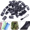 50Pcs Plastic Cord Locks with 50Pcs Zipper Pull Tabs Cords