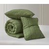 Chezmoi Collection George 3-Piece Jacquard Quilt Set Queen Size, Olive