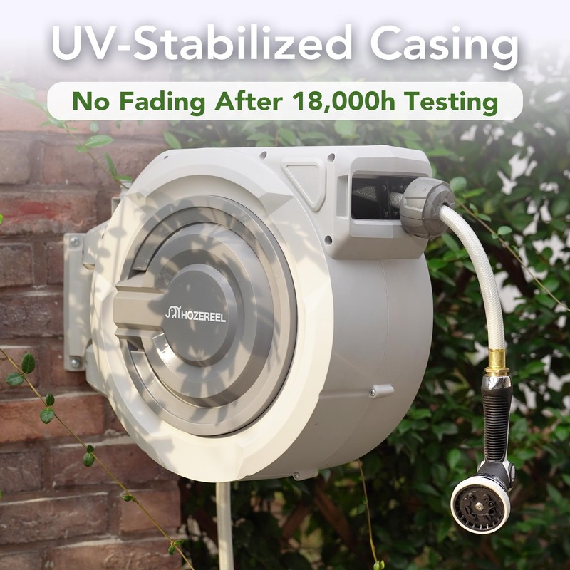 110 FT Retractable Garden Hose Reel by HOZEREEL, Outdoor Garden