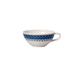 Villeroy und Boch Casale Blu Teetasse, 240 ml, Premium Porzellan, Weiß/Blau