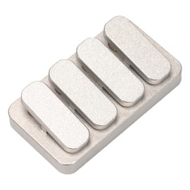 VANANA Metal Haptic Fidget Slider ADHD Clicker Adult Fidget Toys Relieve Anxiety Stress (Style 1- 4 Keys, Silver)