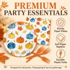 72Pcs Fall Paper Plates and Napkins Set, Autumn Pumpkin Dessert