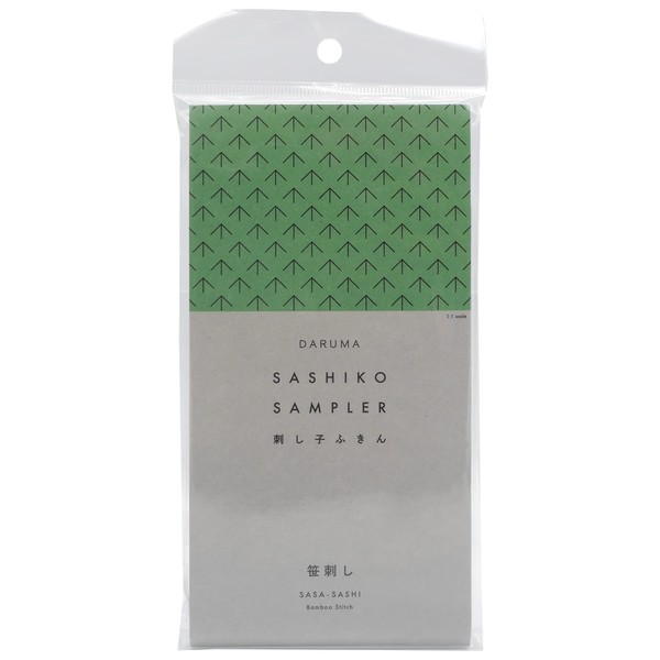 DARUMA 01-8430 Sashiko Dish Towel, Sashimi, White No. 1108, Bamboo