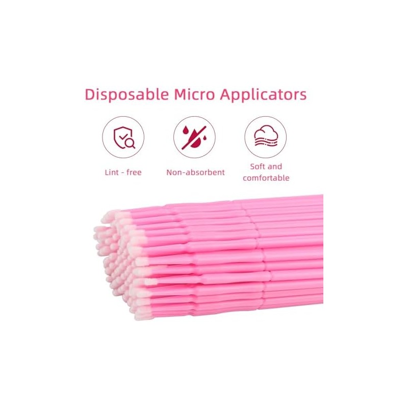 500 microcepillos aplicadores, microhisopos, varitas desechables para rímel de pestañas,