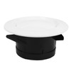 4 Pieces ABS Adjustable Round Soffit Exhaust Vent White Inline