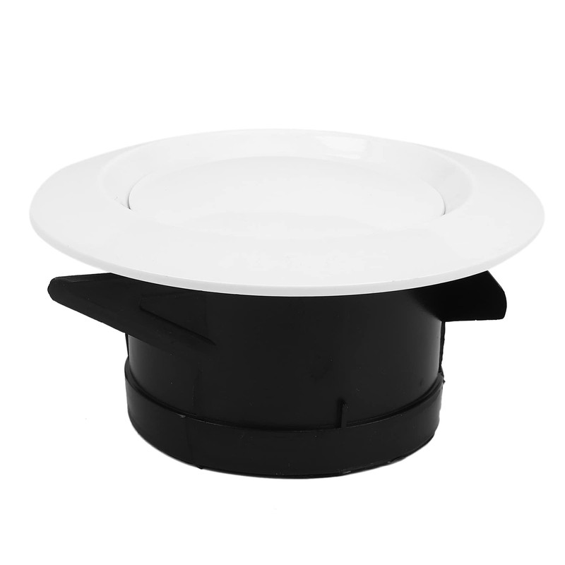 4 Pieces ABS Adjustable Round Soffit Exhaust Vent White Inline