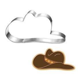 LUBTOSMN Cowboy Hat Cookie Cutter-3.5 Inch-Diswasher Safe-Biscui Cookie Cutter Fondant Mold for Baking
