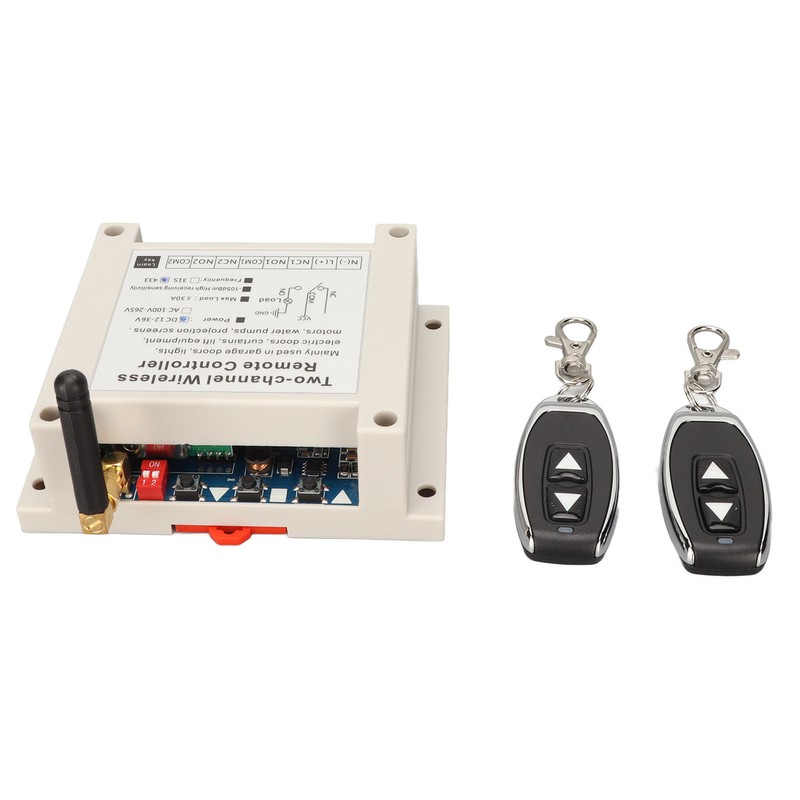 Wireless Remote Control Switch Relay 2CH Controller Receiver Transmitter 433Mhz