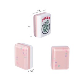 TIASUSAN American Mahjong Tile Set with 166 Quality Acrylic Tiles (1.2" Pink, Tiles Only), Mahjong Game Set