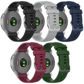 Band for Garmin Vivoactive 4S, Soft Silicone Replacement Watch Band for Garmin Vivoactive 4S / Vivomove 3S / Venu 2S (No Tracker, Replacement Bands Only) (5PCS Boys)