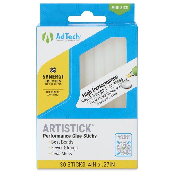 AdTech Mini Artistick 4" High Performance Stringless Hot Glue Sticks
