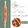 LOVE Embossed Rolling Pins for Cookies, Wooden Engraved Rolling Pins