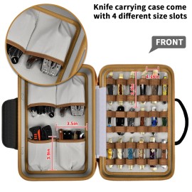 ANKHOH Knife Display Case for 56+ Pocket Knife Folding Knives Storage Holder Knife...
