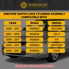 Dasbecan Ignition Switch Lock Cylinder Assembly with Door Lock Cylinders