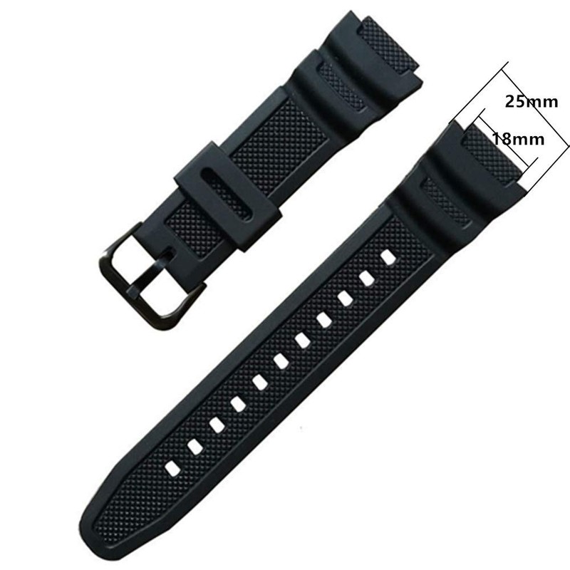 Rubber Watch Band PU Strap Watch Belt Compatible For Casio