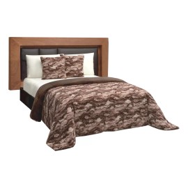 Colchas Elefantito Cobertor Matrimonial Café Térmico Siberian Diseño de la tela Liso