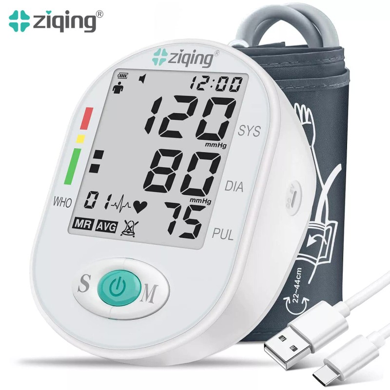 ziqing Automatic Digital Arm Blood Pressure Monitor Heart Rate Machine