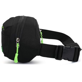 Yooluan Waterproof Bum Bag Waist Fanny Packs 4 Zip Pockets Travel Hiking Outdoor Sport Running Belt Holiday Hiking Doggy Bag Money Hip Pouch
