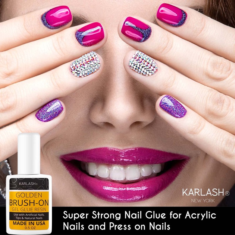 Karlash Gold Super Strong Nail Glue for Acrylic Nails and