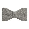 King & Priory Silver Grey Herringbone Bow Tie