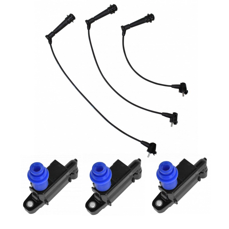 TRQ Ignition Coil and Spark Plug Kit 4 Piece Compatible