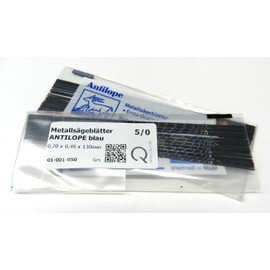 Antilope Jewelers Saw Blades #5/0 Blue Jewelry Making Made in Germany - 1 Gross