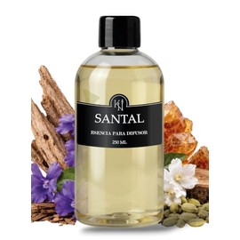 Esencia Para Difusor Eléctrico SANTAL 250 ml | Inspirado en Santal 33 | Notas Amaderadas, Sándalo, Violeta, Cuero | Para Habitación, Cama y Telas | KE