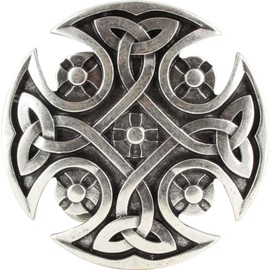 BELTINGER Belt Buckle Celtic Knot 4.0 cm Buckle Interchangeable Buckle Belt Buckle 40 mm Solid LARP and Medieval Outfit, Antique silver
