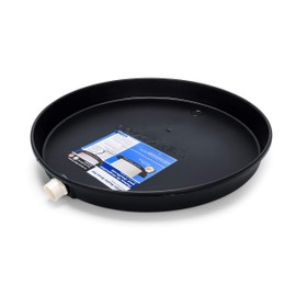 Camco 11460 22" ID Plastic Drain Pan for Electing Water Heaters, Black