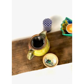 Kutani [Teapot/Teapot] Large, Dark Painted Peony [Back Picture]