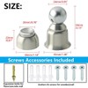 Mooche Magnetic Door Stop, Stainless Steel Brushed Magnet Floor Door