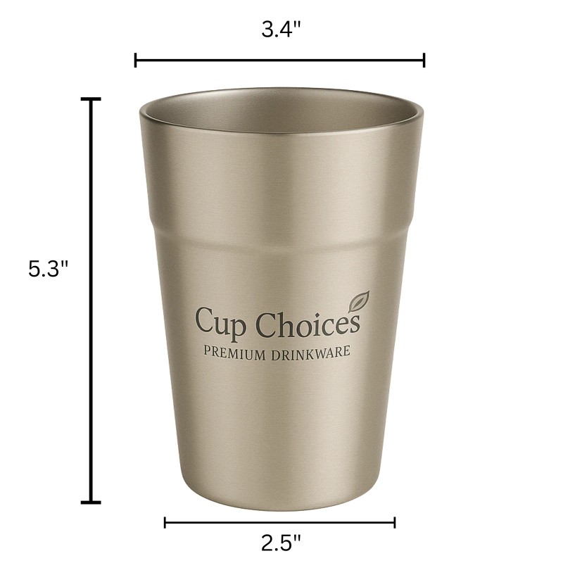 Cup Choices 4 packs 16 oz Double Wall Insulated Metal