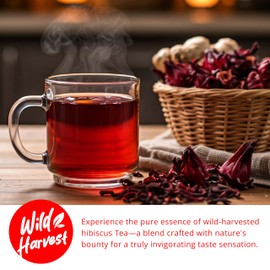 Akshit Hibiscus Flowers, 5.2oz | Edible Dried Flower, Flores de Jamaica, Loose Leaf Tea for Hibiscus Tea | No Additives | Caffeine Free, Non-GMO