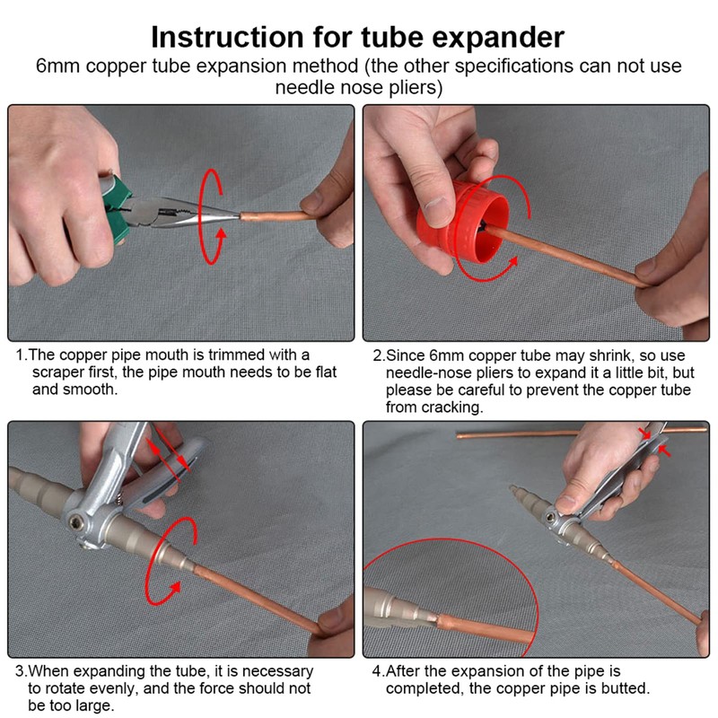 Hominas Universal Pipe Expander for Copper Pipe, Copper Tube Expander