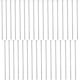 DIY925 Set of 50 Rivet Pins Head Pins 925 Sterling Silver 70 mm x Diameter 0.5 mm x 1.8 mm Head Prism Pins for Earrings Jewellery Making