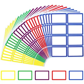 Name Tag Stickers,15 Colors Available,200pcs Name Tag Labels,3.5" x 2.25" Name Badges Name Tags Label for School,Party,Training,Clothing (Multicolored, 3.5" x 2.25")