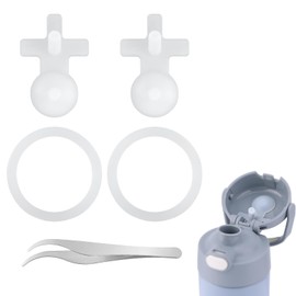 2pcs Bottle Lid Seal Rings and 2pcs Replacement Stoppers, Rubber Seal Parts O-Ring Gasket Replacement Plugs Compatible with THERMOS FUNTAINER 16 Oz Stainless Steel Vacuum Insulated Water Bottle