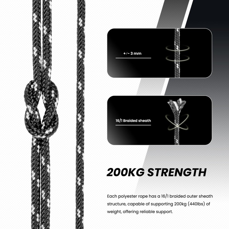 Abma Cord Braid Polyester Rope 3mm x 20m Dacron Polyester
