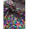 3mm Mini Rainbow Sequin Fabric 1 Way Stretch 130cm wide