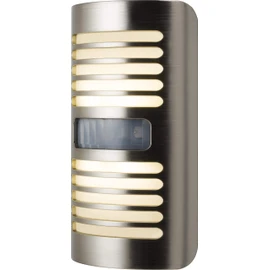 GE Enbrighten LED Motion Sensor Night Light, Plug-In, 40 Lumens, Motion-Select with 25ft Detection, Dusk-to-Dawn, Brushed Nickel Louver – 37299 (1 Pack)