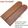 Juegoal Wood Cribbage Board Game Set 3 Tracks with Metal