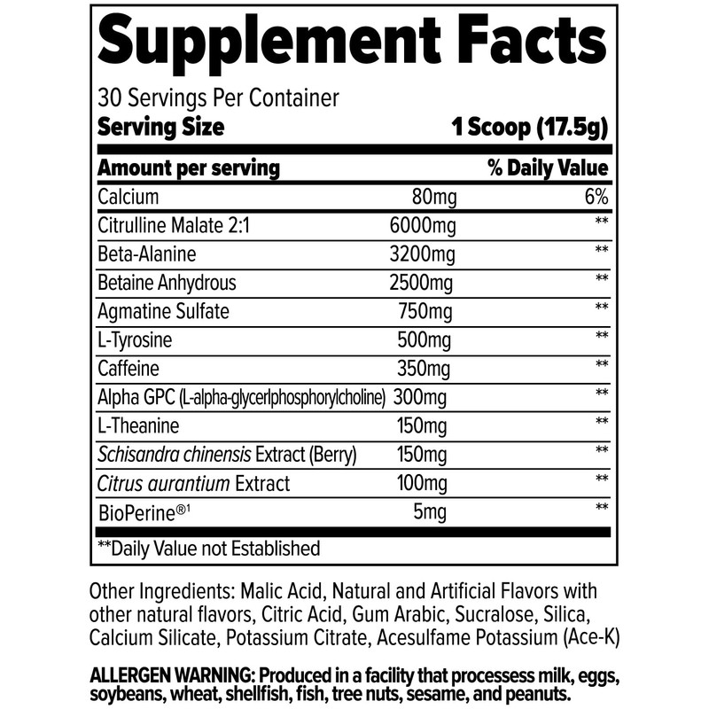 Zone Pre-Workout Powder, Fruit Punch, 30 Servings