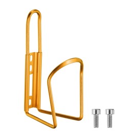 HARFINGTON Bicycle Water Bottle Cage 5.7" Lightweight Aluminum Basic Bike Universal Water Bottle Holder Mount with Screws for MTB Mountain Road Gravel, Yellow