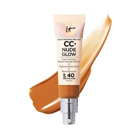 IT Cosmetics CC+ Nude Glow Lightweight Foundation + Glow Serum with SPF 40 - With Niacinamide, Hyaluronic Acid & Green Tea Extract - Rich - 1.08 fl oz