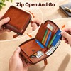 Men's Genuine Leather Zipper Wallet – Compact Short Wallet with