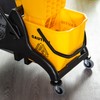 HOMCOM 13.7 Gallon Mop Water Bucket Wringer Cart with Easy