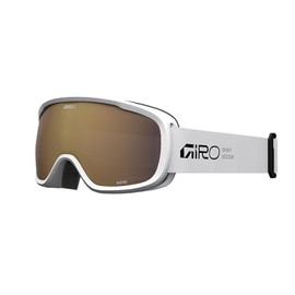Giro Buster Kids Ski Goggles - Snowboard Goggles for Youth, Boys, Girls - White Stacked - Amber Rose